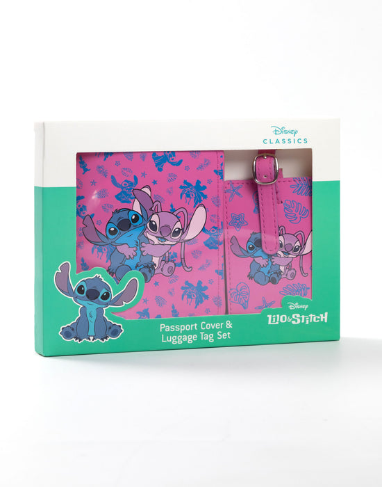 Lilo & Stitch Travel Set Unisex Kids Pink Wallet Gift Set