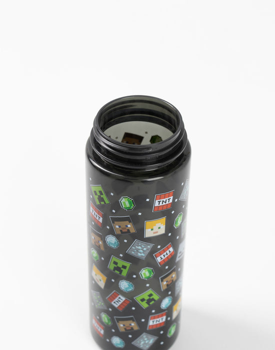 Minecraft Printed Unisex Kids Black Straw Water Bottle