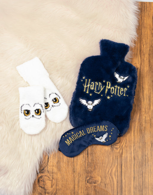 Harry Potter Character Unisex Navy Hot Water Bottle With Eye Mask and Socks
