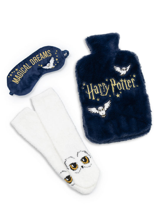 Harry Potter Character Unisex Navy Hot Water Bottle With Eye Mask and Socks