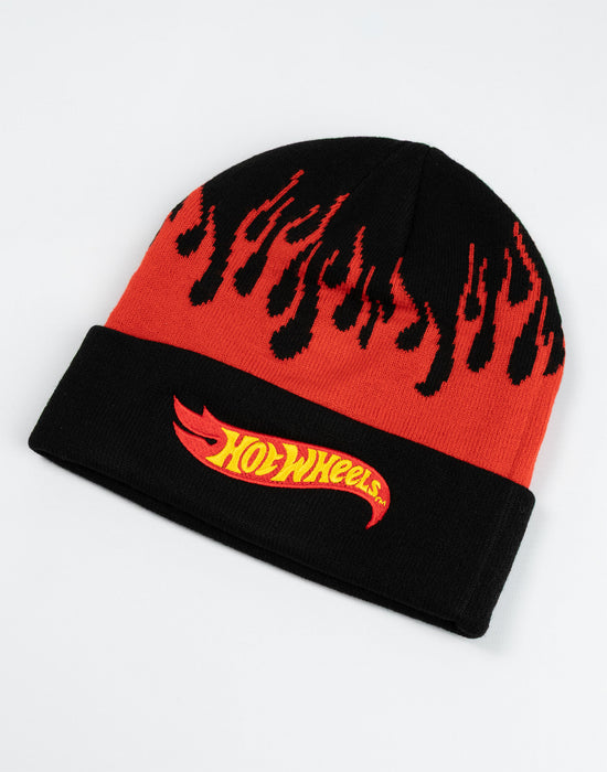 Hot Wheels Character Unisex Black Beanie Hat
