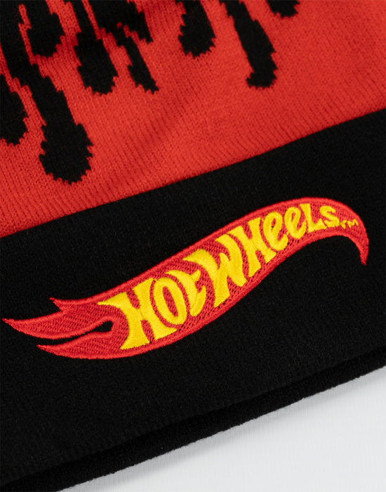 Hot Wheels Character Unisex Black Beanie Hat
