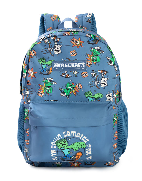 Minecraft Zombie Unisex Kids Blue Backpack