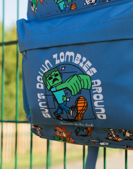 Minecraft Zombie Unisex Kids Blue Backpack