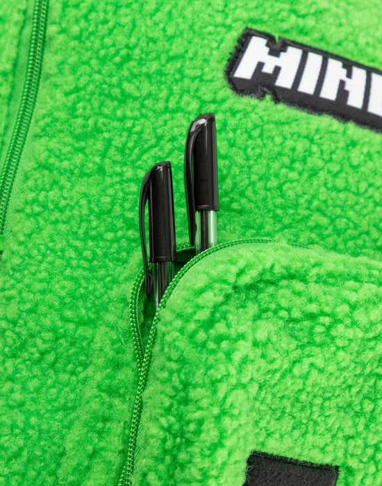 Minecraft Logo Unisex Kids Green Backpack