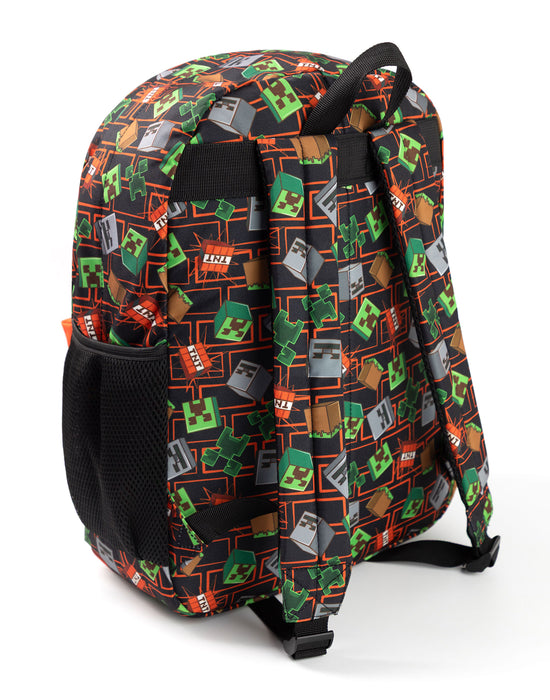 Minecraft TNT Unisex Kids Multicoloured 3 Piece Backpack Set