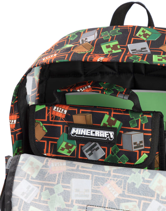 Minecraft TNT Unisex Kids Multicoloured 3 Piece Backpack Set