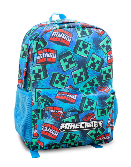 Minecraft Logo Unisex Kids Blue Backpack