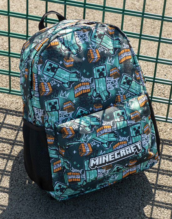 Minecraft Creeper & TNT Kids Multicoloured Backpack — Vanilla Underground