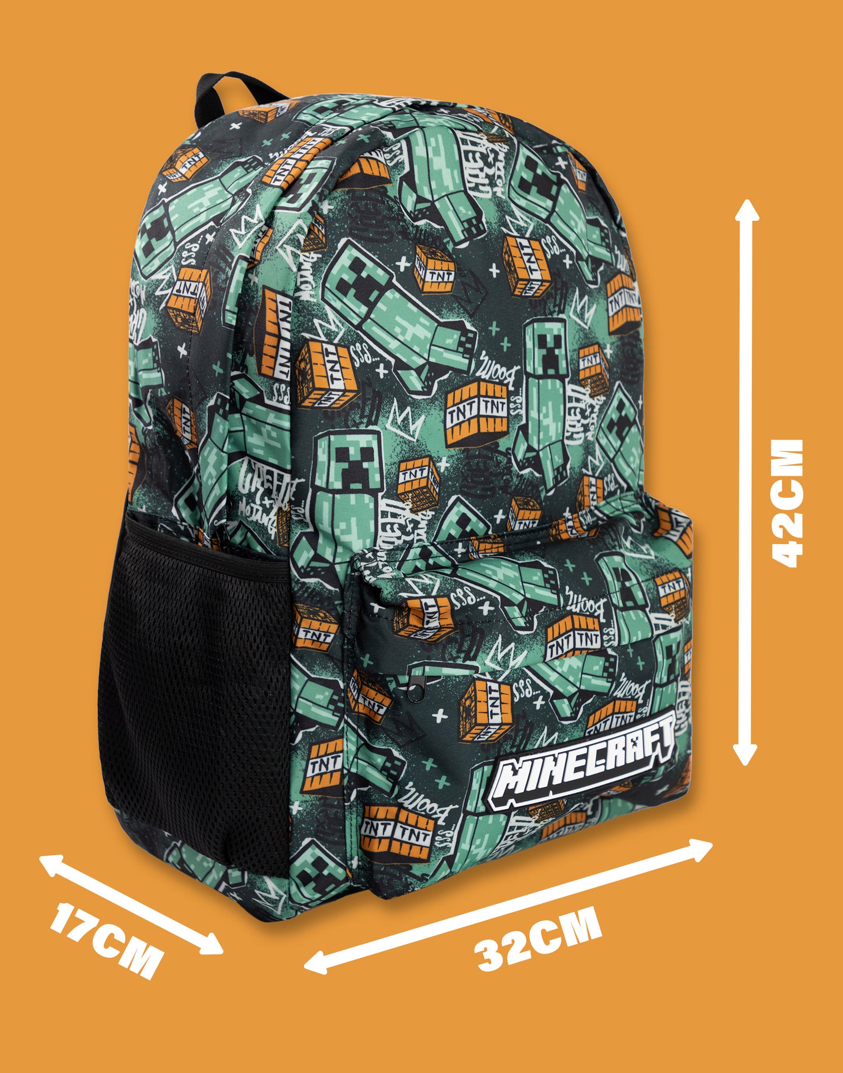 Minecraft Rucksacktnt Minecraft Creeper & TNT Kids Multicoloured Backpack — Vanilla Underground