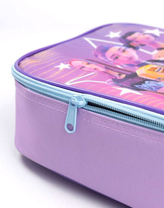 K-Pop Demon Hunters Character Girls Multicoloured Lunch Bag Bottle and 3 Snack Pot