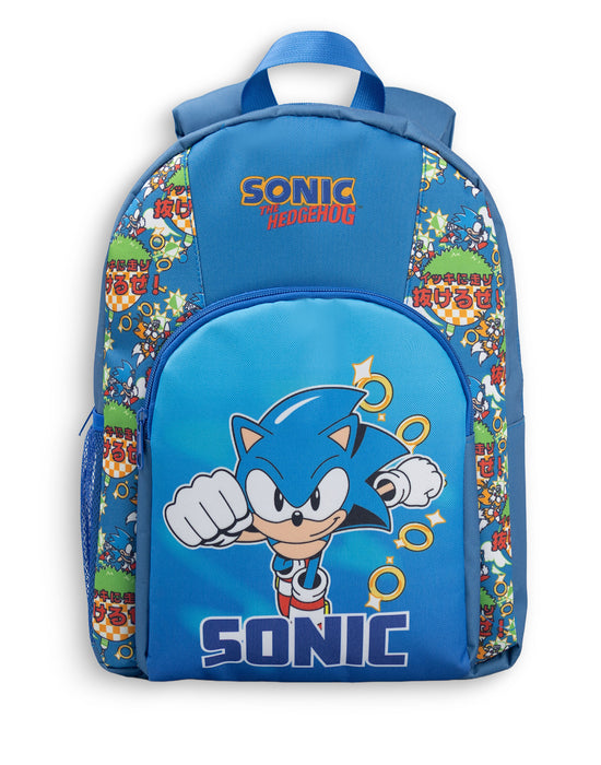 Sonic the Hedgehog Character Boys Blue Backpack