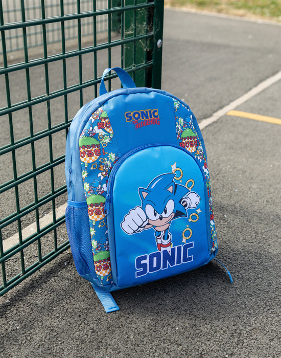 Sonic the Hedgehog Character Boys Blue Backpack