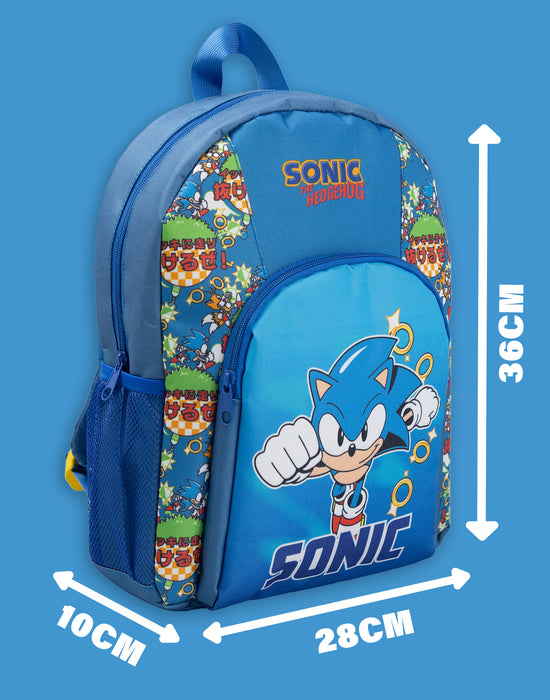 Sonic the Hedgehog Character Boys Blue Backpack