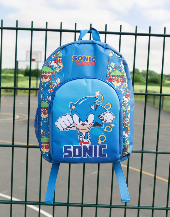 Sonic the Hedgehog Character Boys Blue Backpack