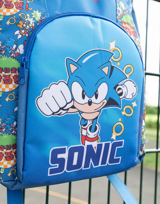 Sonic the Hedgehog Character Boys Blue Backpack
