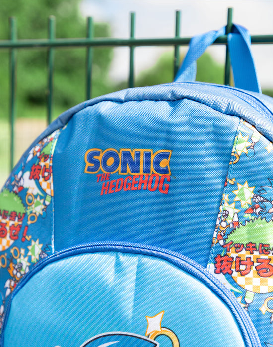 Sonic the Hedgehog Character Boys Blue Backpack