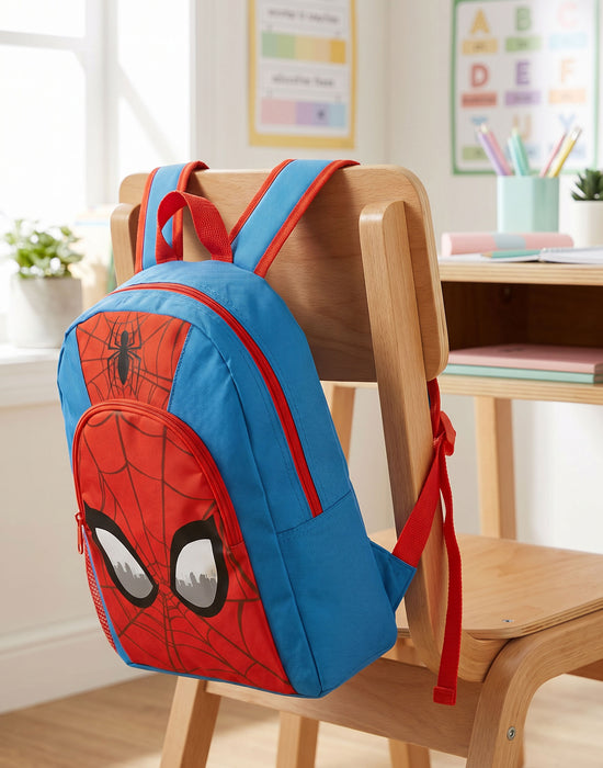 Marvel Spiderman Face Boys Red Backpack