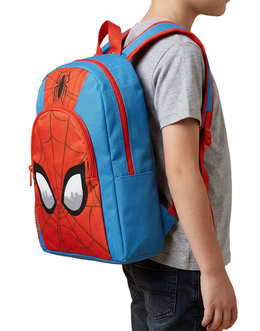 Marvel Spiderman Face Boys Red Backpack
