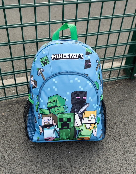 Minecraft Character Unisex Kids Blue Backpack