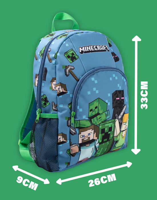 Minecraft Character Unisex Kids Blue Backpack