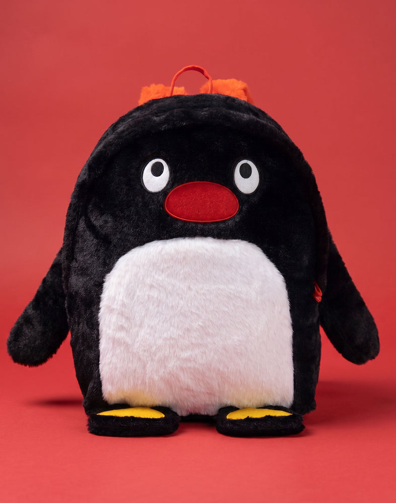 Pingu Furry Character Unisex Kids Black Backpack