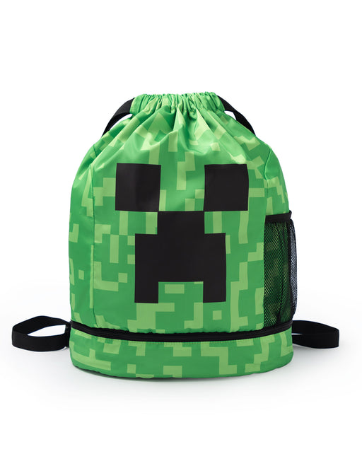 Minecraft Creeper Face Unisex Kids Green Backpack