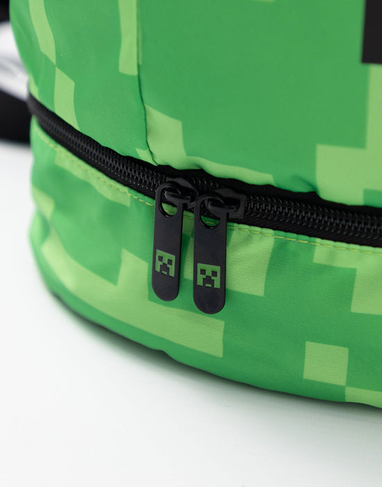 Minecraft Creeper Face Unisex Kids Green Backpack