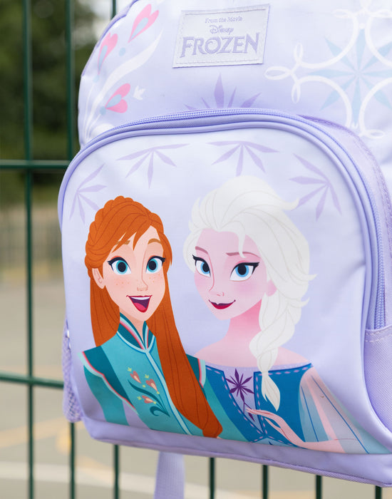 Disney Frozen Anna & Elsa Girls Purple Backpack