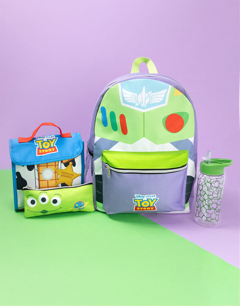 Disney Pixar Toy Story Buzz Unisex Kids Green 4 Piece Backpack Set