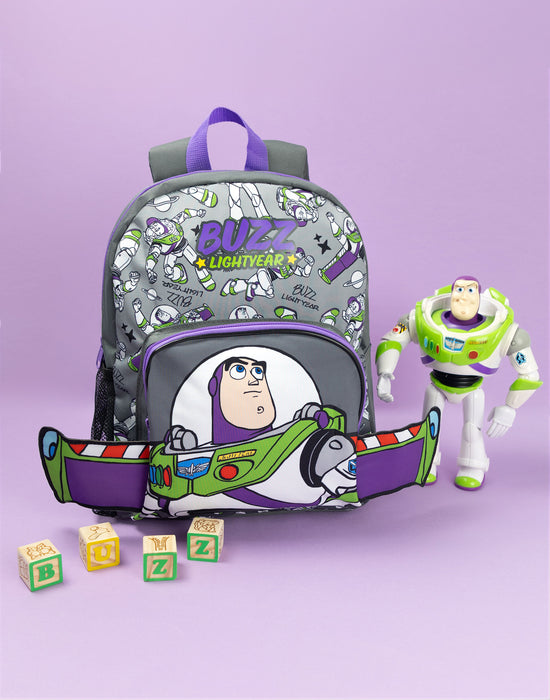Disney Pixar Toy Story Buzz Wings Boys Grey Backpack