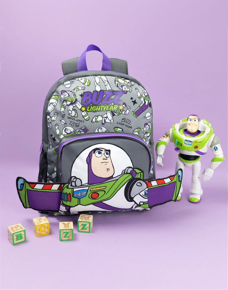 Disney Pixar Toy Story Buzz Wings Boys Grey Backpack