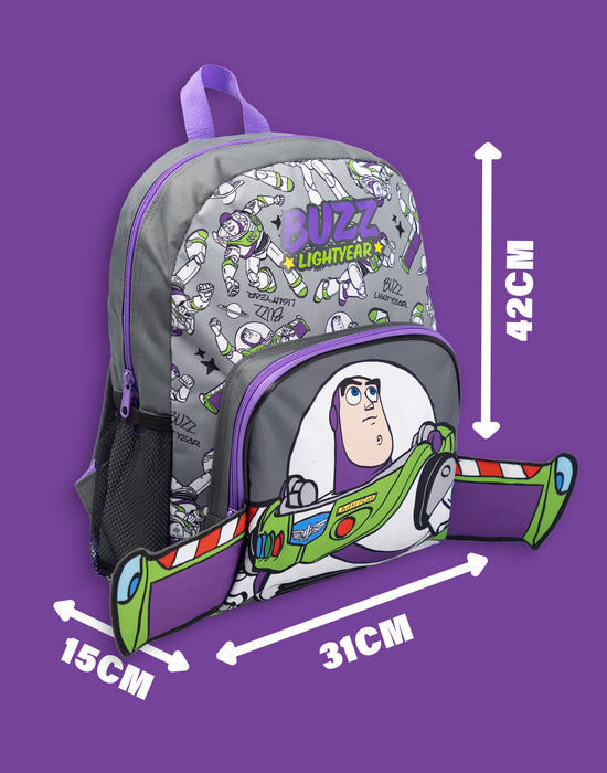 Disney Toy Story Buzz Wings Boys Grey Backpack
