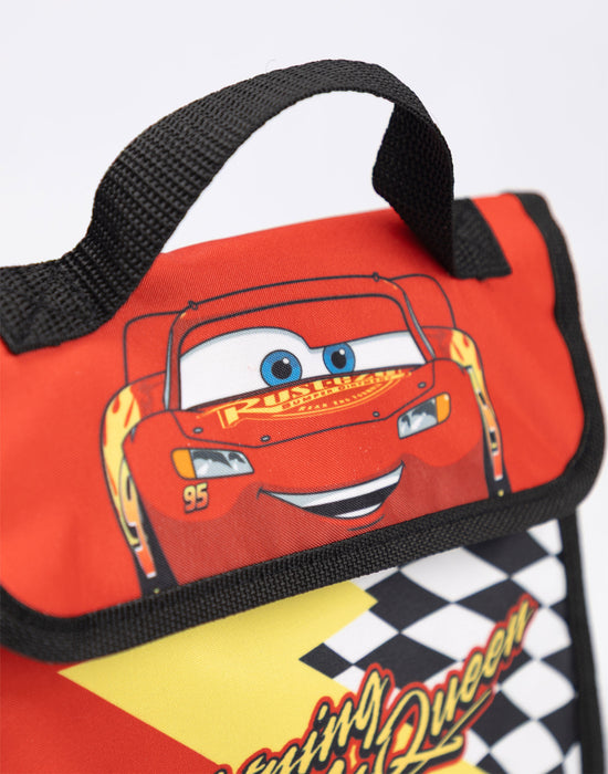 Disney Cars Lightning Mcqueen Boys Red 4 Piece Backpack Set