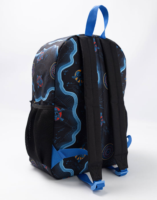 One Piece Skull Map Unisex Kids Black Backpack