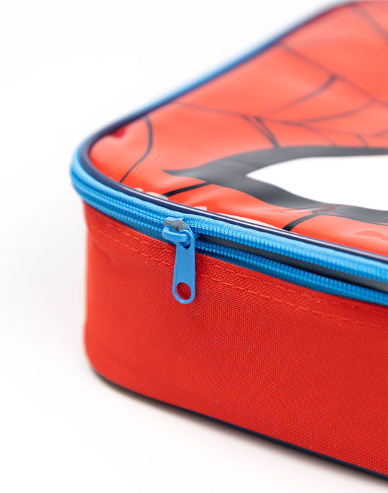 Spiderman Eyes Boys Red Lunch Bag Bottle and 3 Snack Pot
