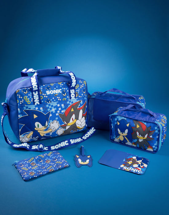 Sonic the Hedgehog Multi Character Boys blue 6 Piece Luggage Set