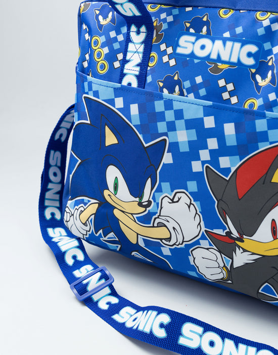 Sonic the Hedgehog Multi Character Boys blue 6 Piece Luggage Set