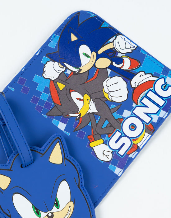 Sonic the Hedgehog Multi Character Boys blue 6 Piece Luggage Set