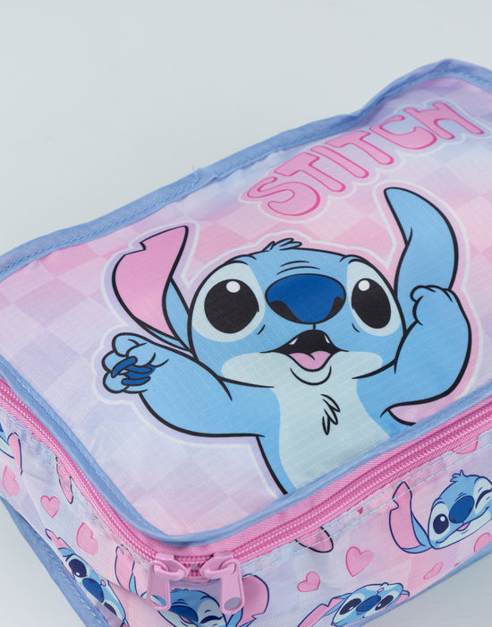 Lilo & Stitch Multi Character Girls Pink 6 Piece Luggage Set