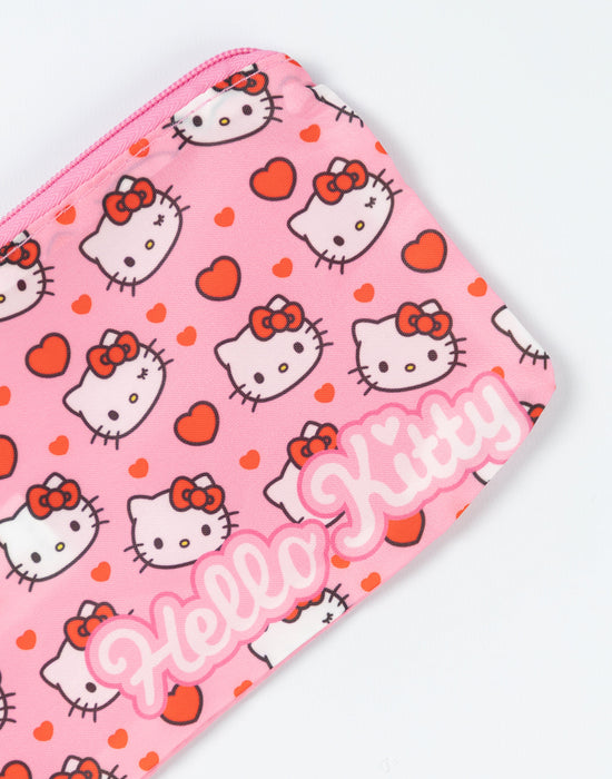 Hello Kitty Hearts Girls Pink 6 Piece Luggage Set