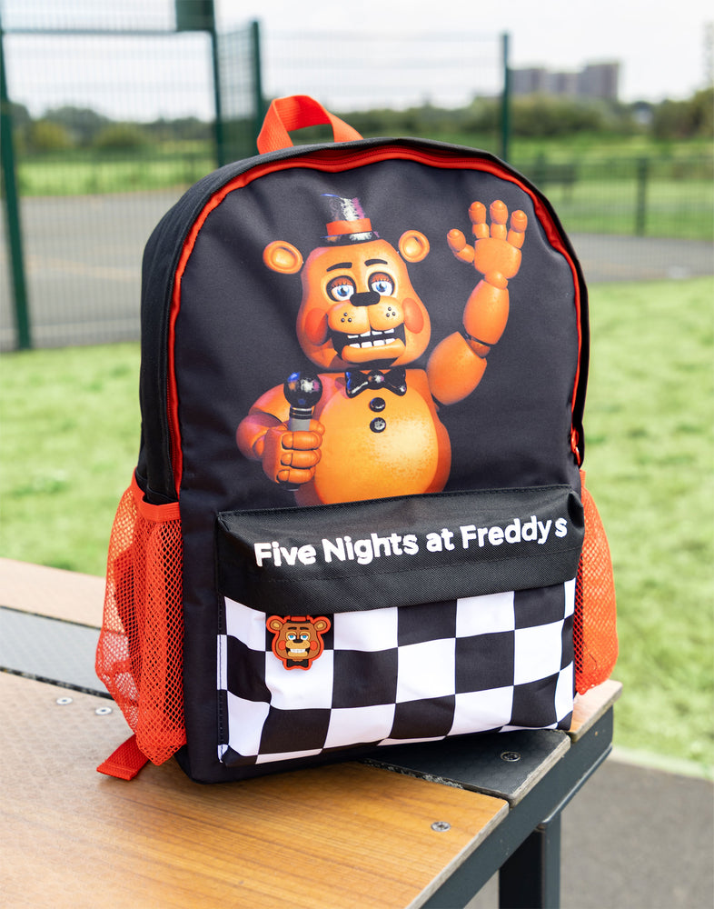 Five Nights At Freddy's Character Boys Black Backpack
