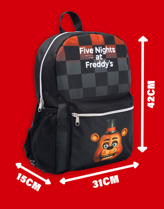 Five Nights At Freddy's Character Boys Black 4 Piece Backpack Set