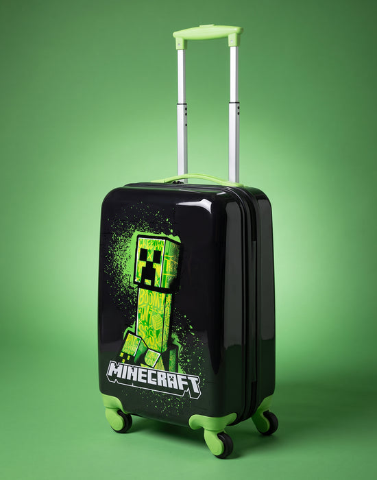 Minecraft Creeper Boys Black Small Suitcase