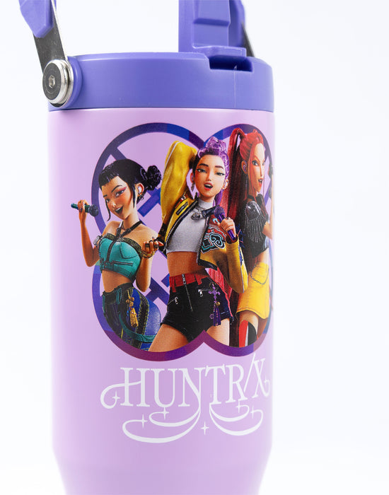 KPop Demon Hunters Huntrix Girls Pink Straw Water Bottle