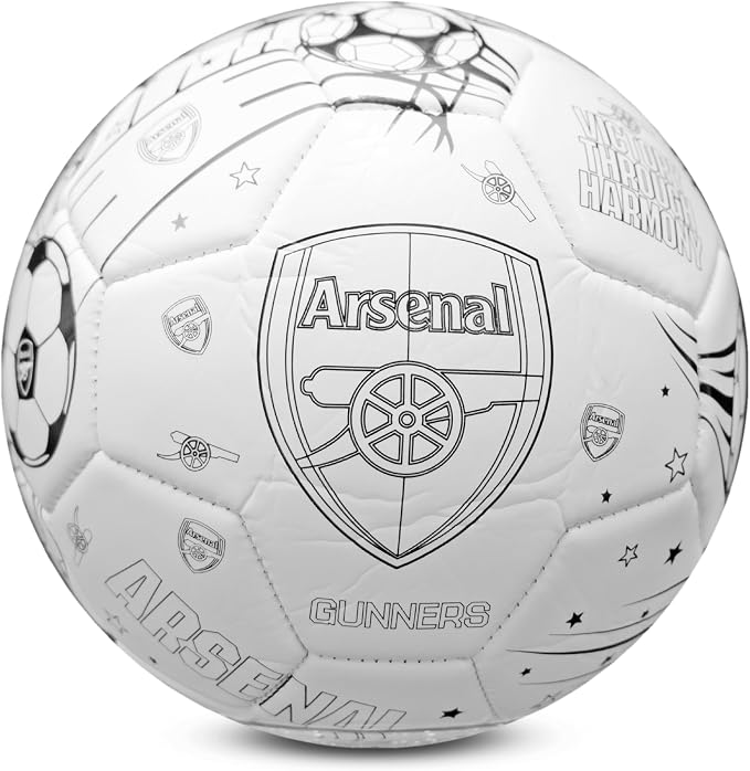 Arsenal Club Badge Boys White Colouring Ball