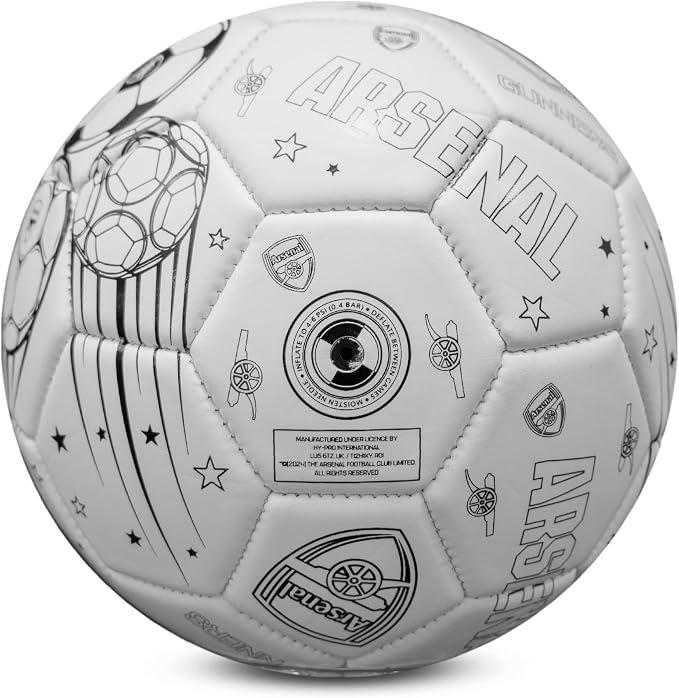 Arsenal Club Badge Boys White Colouring Ball