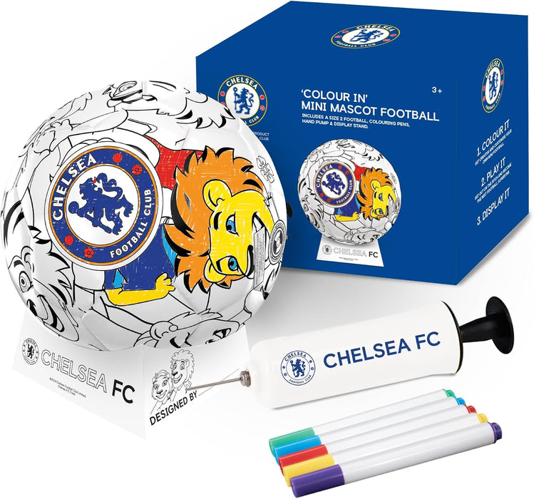 Chelsea Club Badge Boys White Colouring Ball