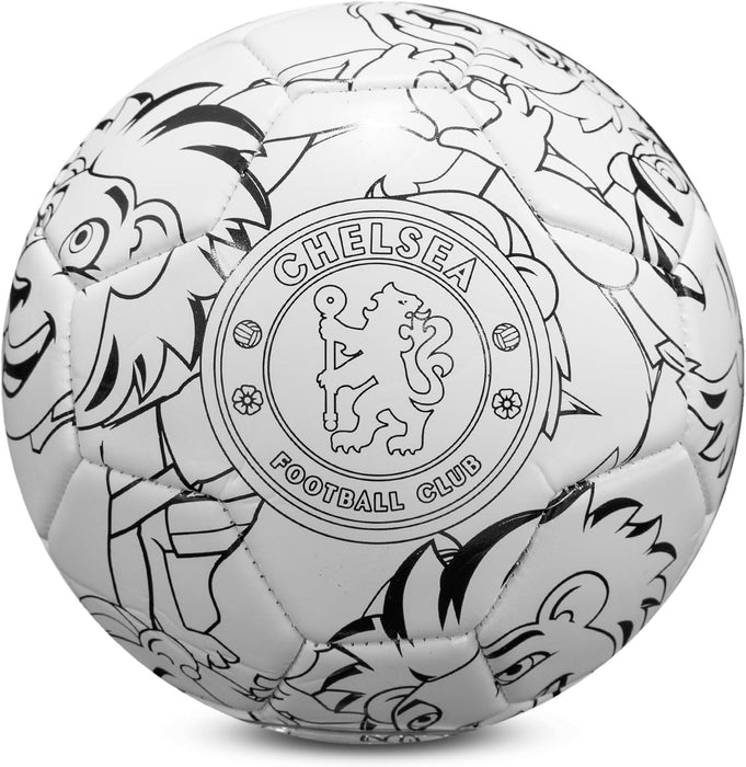 Chelsea Club Badge Boys White Colouring Ball