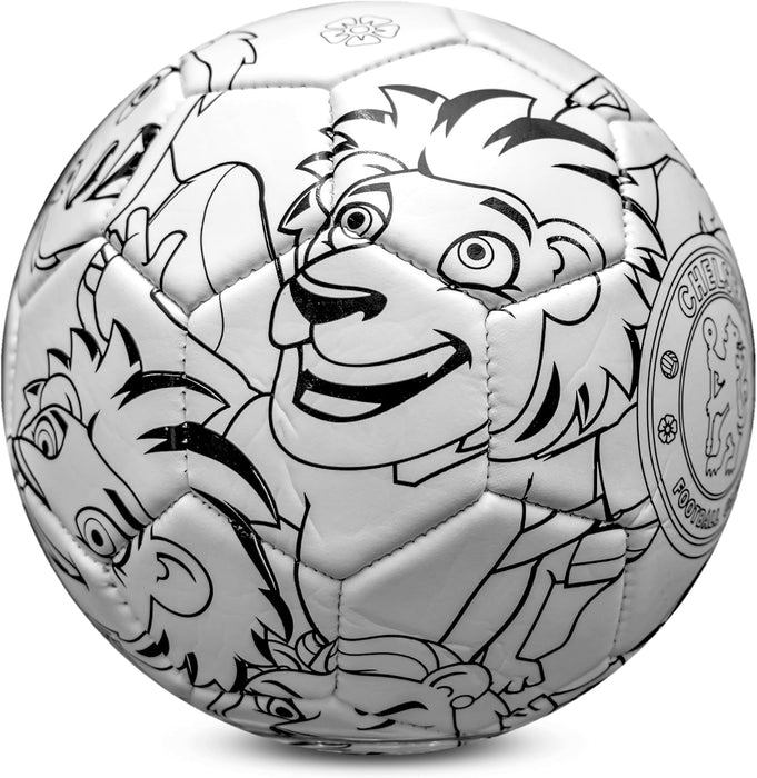 Chelsea Club Badge Boys White Colouring Ball